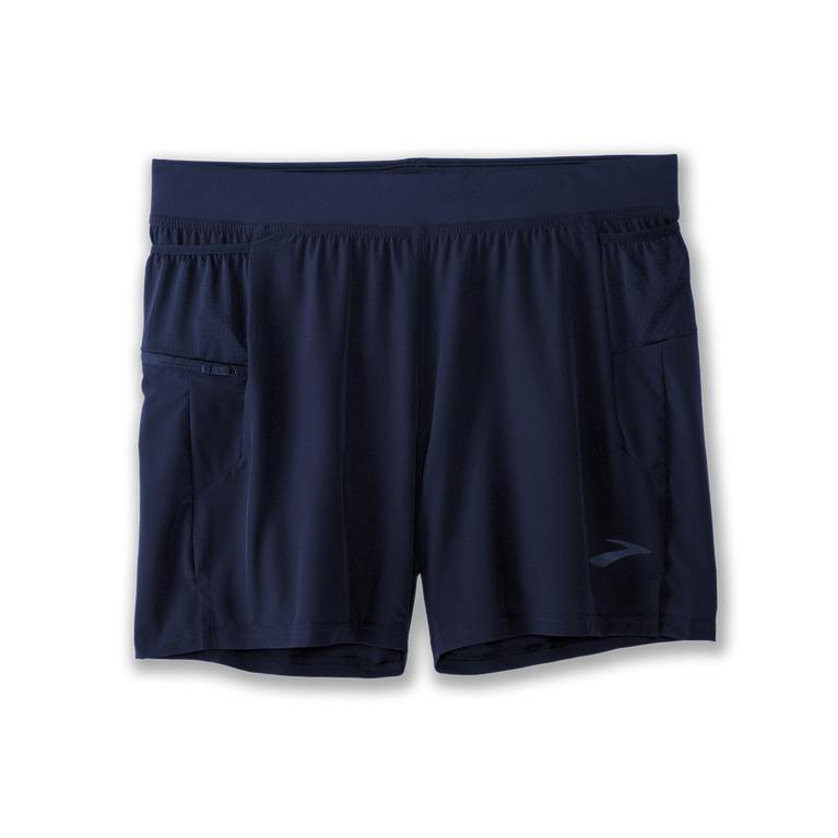 Brooks Men's Sherpa 5 2-in-1 Running Shorts - Navy (YDQN92685)